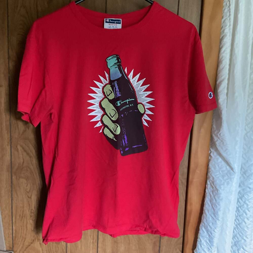 Champion Pop Art Graphic Tee Red Hypebeast Streetwear M